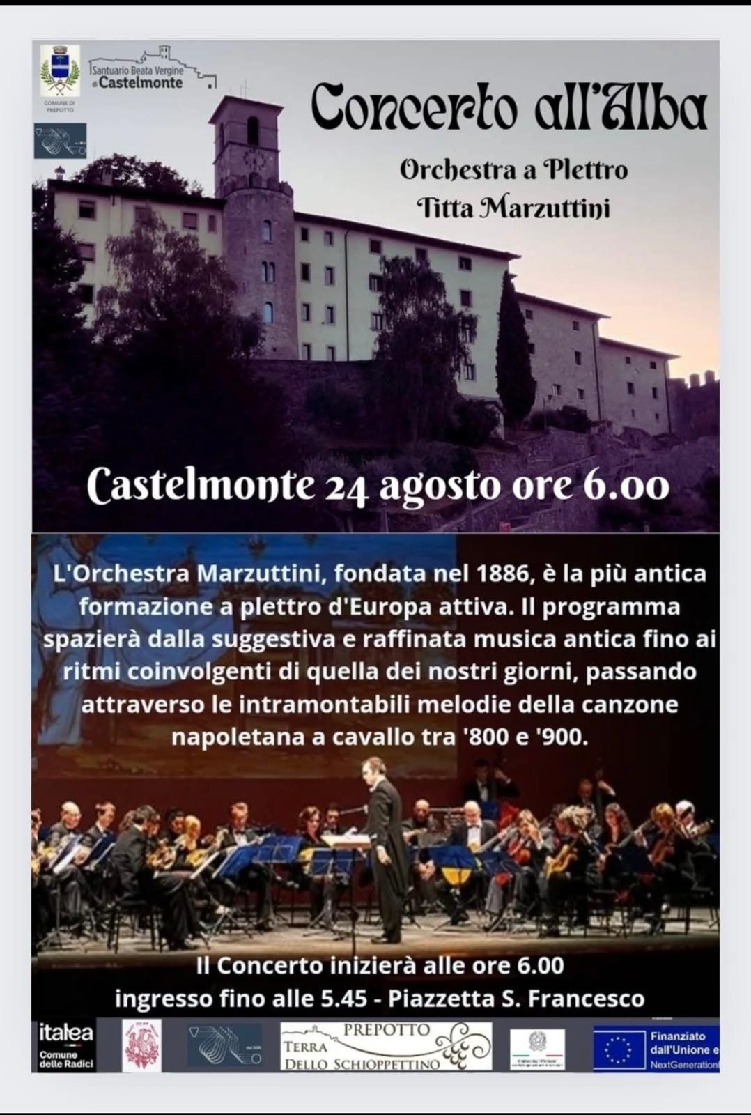 Concert at dawn in Castelmonte